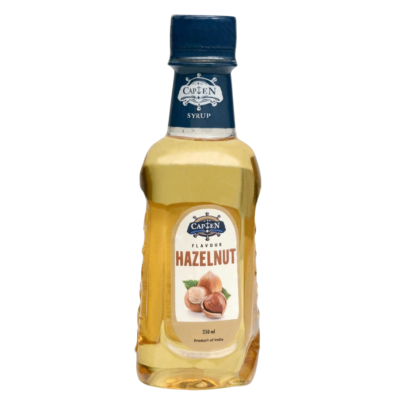 CAPTEN Syrup 250 ML | Rich Flavor for Mocktails, Cocktails, Lemonades, Iced Teas & More | 35+ Flavours (HazelNut)