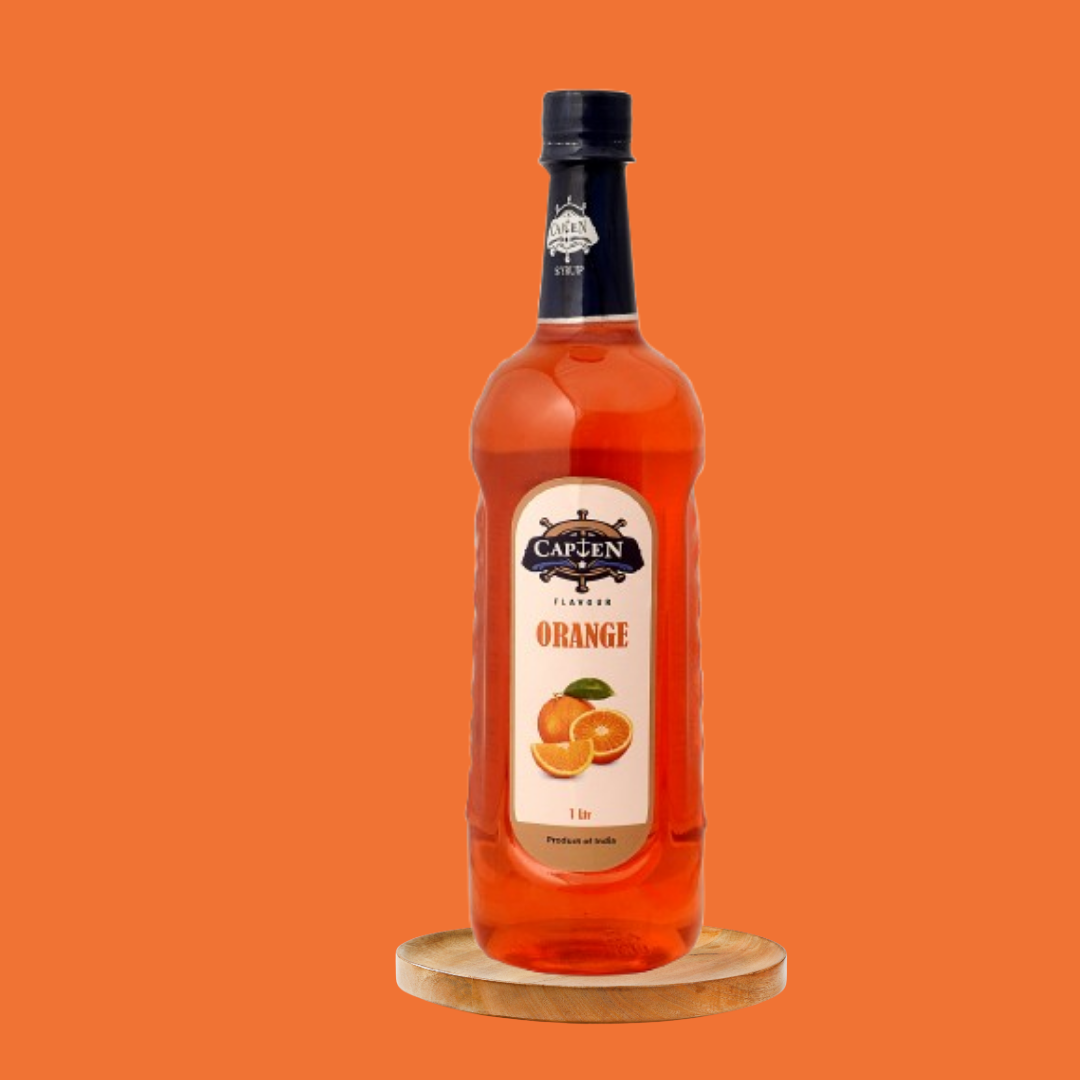 CAPTEN Orange Syrup, 1L Bottle | Mixer for Fruit Shakes, Falooda, Mocktails, Cocktails, Drinks, Juices, Beverages - Image 3